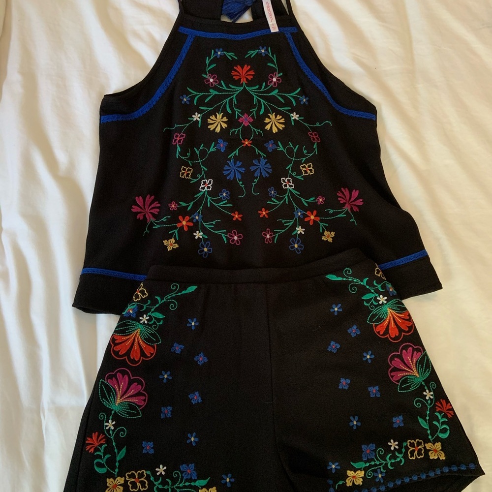 Matching set of tank and shorts
